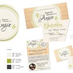 Regional- & Genussladen Angie: Logodesign, Gutscheine, Inserat, Visitenkarten