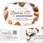 Bäckerei Kronsteiner - Logodesign, Gutscheine, Aufkleber, Autobeklebung, Visitenkarten, Stempel